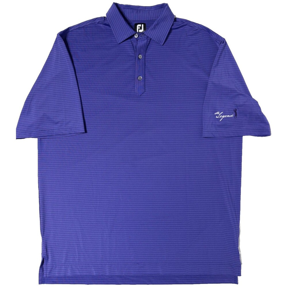 Footjoy "The Legend" Bobby Jones Golf Polo Shirt Purple Striped Men's Size XL